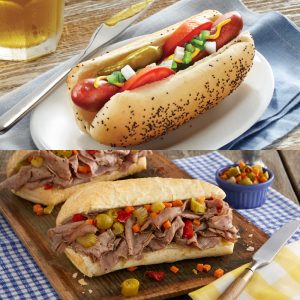 Vienna Beef Hot Dog Kit & Italian Beef Kit Combo