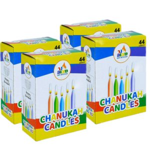 Bulk Colorful Chanukah Candles, 44 Count (Pack of 4)