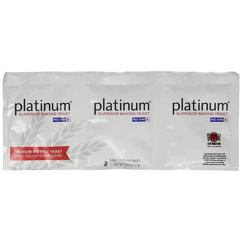 Red Star Platinum Superior Baking Yeast Three 1/4 oz Packages