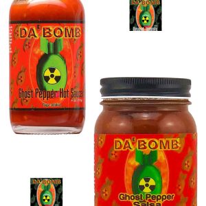 Da Bomb Jolokia Ghost Hot Sauce and Salsa Gift Set, 4oz, 15.5oz.