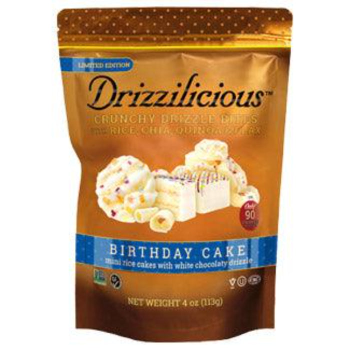 Drizzilicous – Birthday Cake Mini Rice Cakes with White Chocolatey Dri