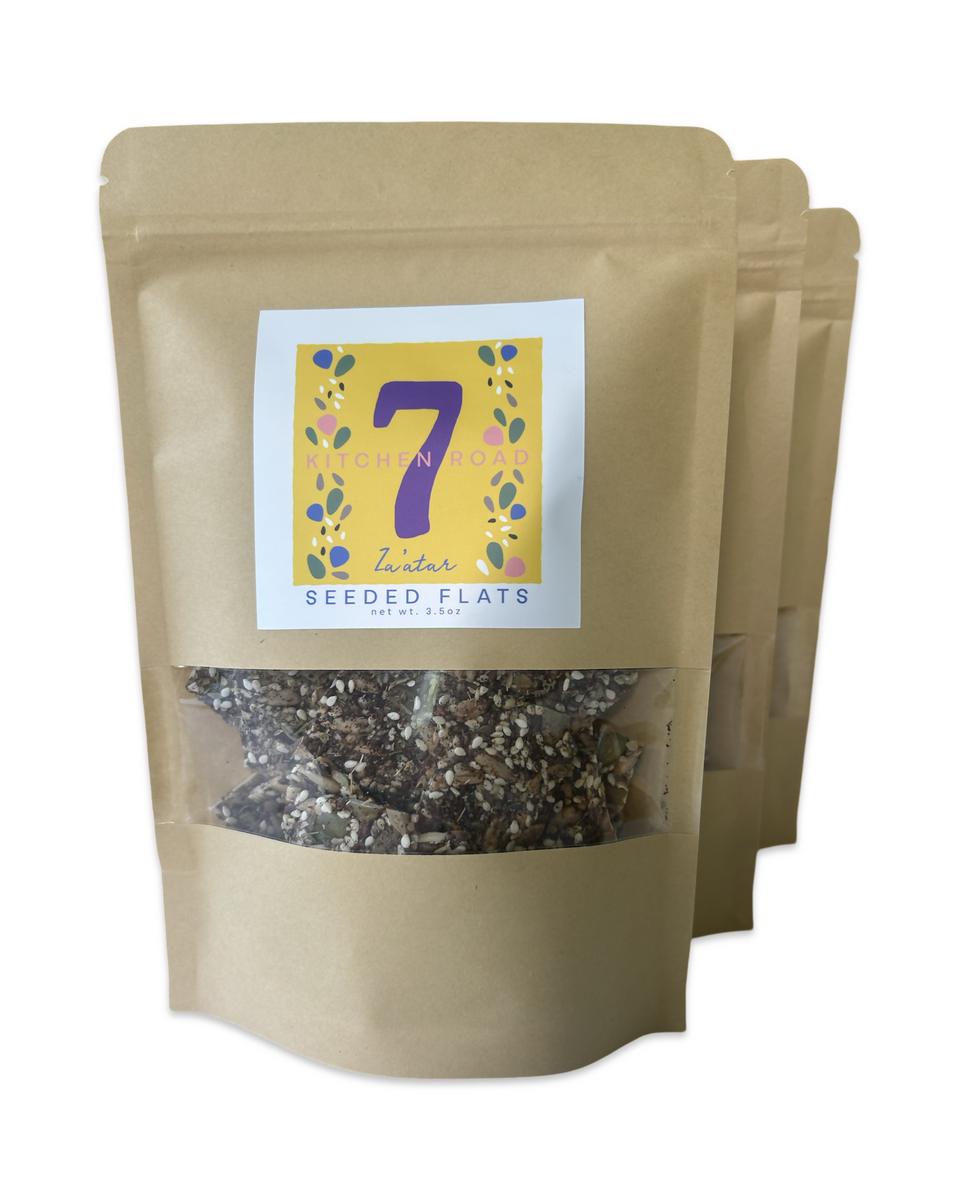 7 Kitchen Road Seeded Flats, Za’atar Pack – 12 packs x 3.5 oz case