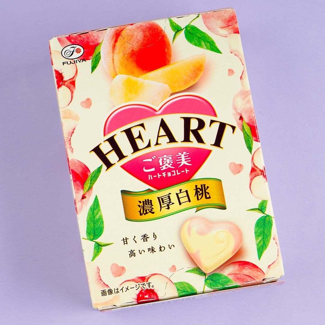 Fujiya Reward Heart Chocolate – Rich White Peach