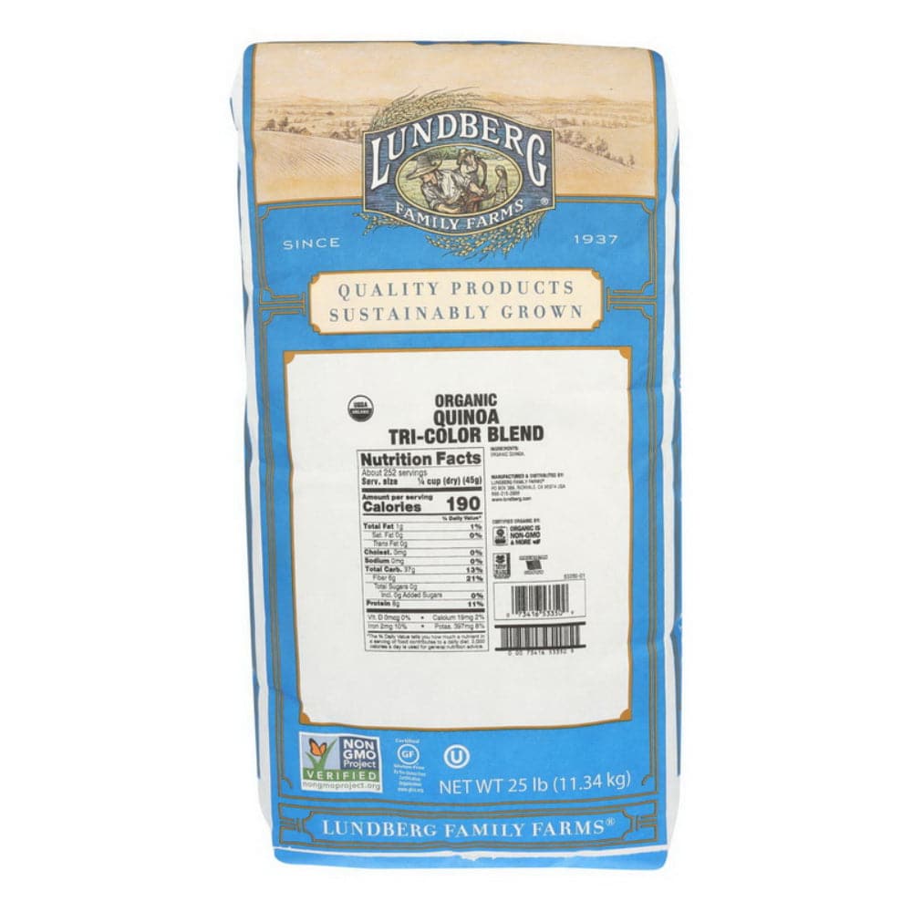 Lundberg – Quinoa Tri Color Blend, 25 Lbs