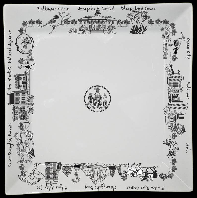The Dish – Maryland Small Square Plate
