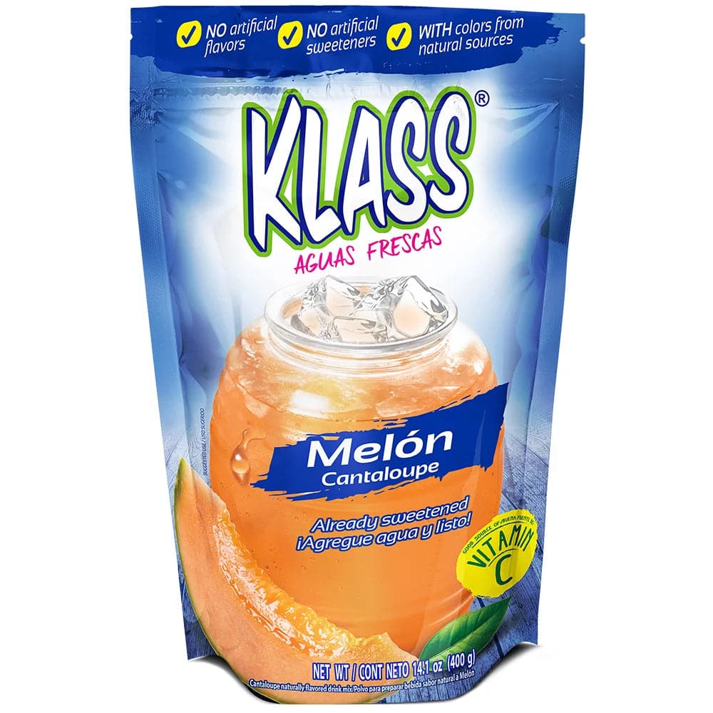 Klass – Aguas Frescas Cantaloupe Powder Drink Mix, 14.1 Oz