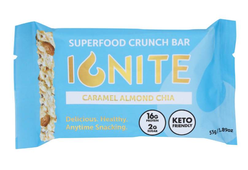 Ignite Superfood Bars Caramel Almond Chia – 12 Bars x 1.89 oz