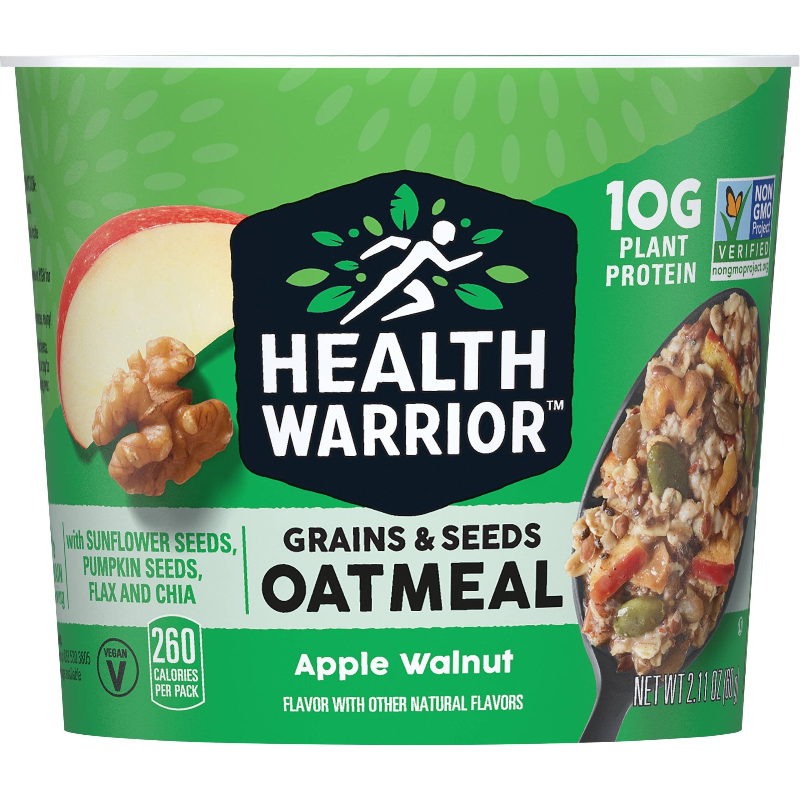 Health Warrior Grains & Seeds Oatmeal, 2.11oz – Pack of 12