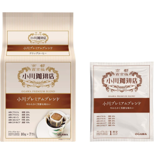 Kyoto Ogawa Coffee Organic Premium Blend Drip Coffee 7 Servings – Single Serve – Made in JAPAN – Tokyo Sakura Mall
