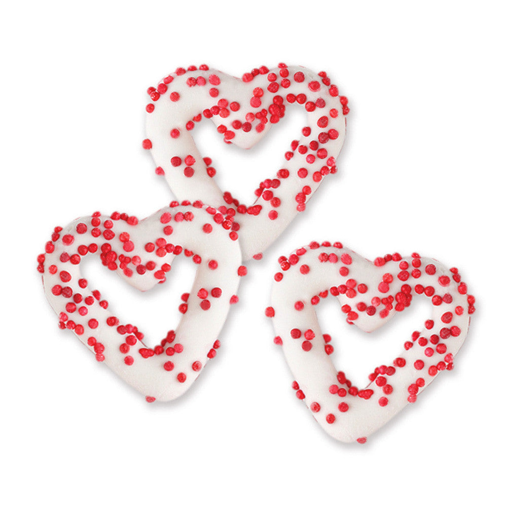White Yogurt Pretzel Hearts