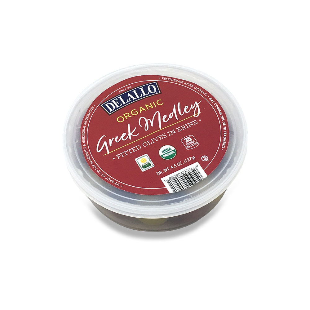 Delallo – Olive Greek Medley in Brine, 4.5 oz (Pack of 6)