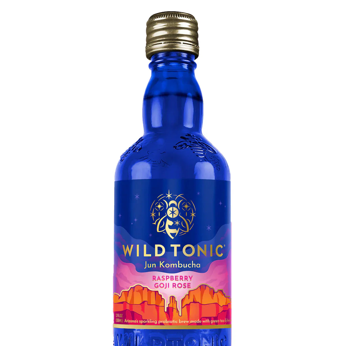 Wild Tonic – Raspberries Goji Rose Organic Kombucha, 12 fl oz | Pack o