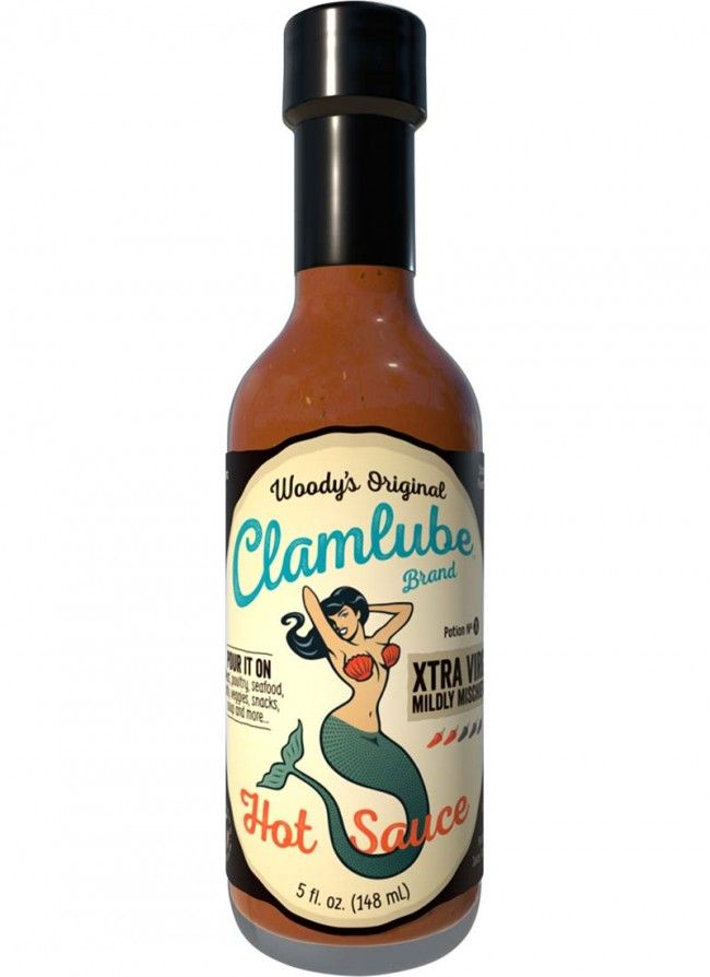Woody’s Original Clamlube Brand Xtra Virgin Mildly Mischievous Hot Sauce, 5oz.