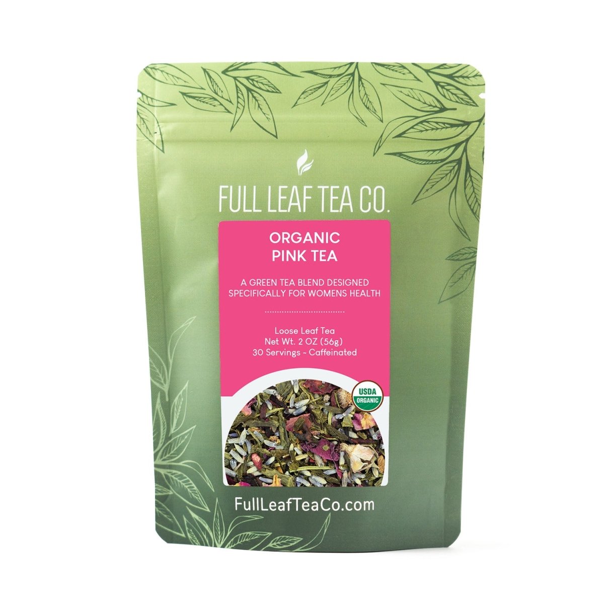 Organic Pink Tea Retail Bags – Case of 6