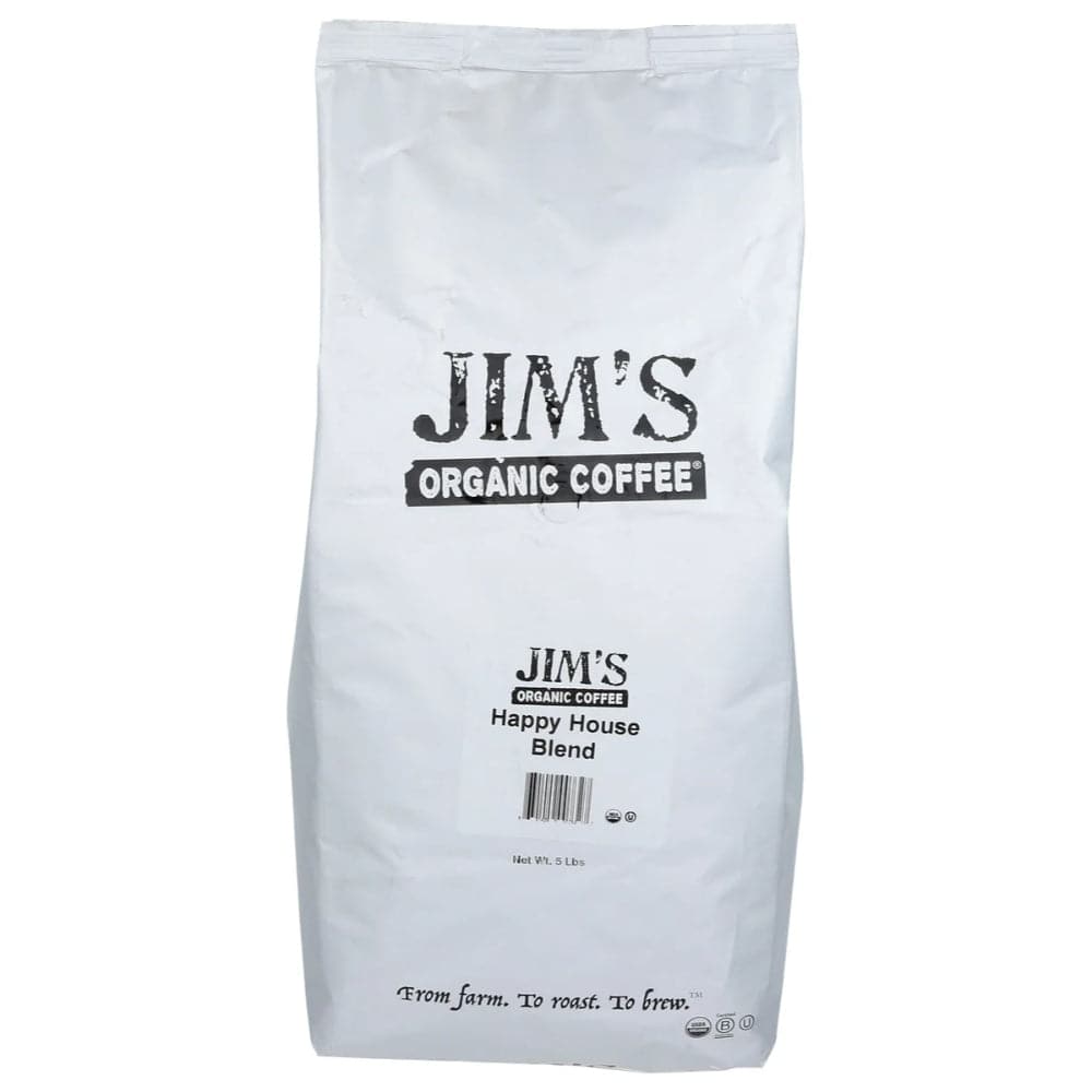 Jim’s Organic – Coffee Light Roast Whole Bean Happy House Blend, 12 oz
