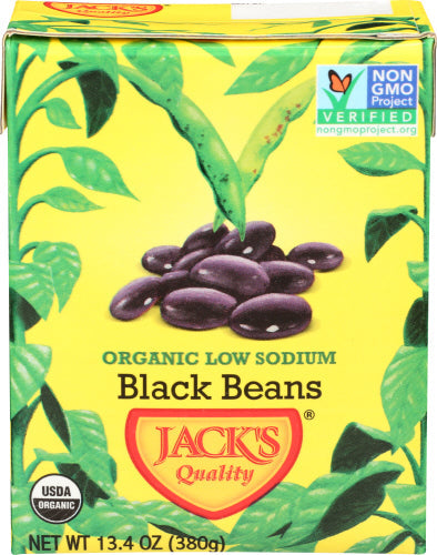 Jacks Quality – Bean Black Low Sodium Org 13.4 Oz – Pack Of 8