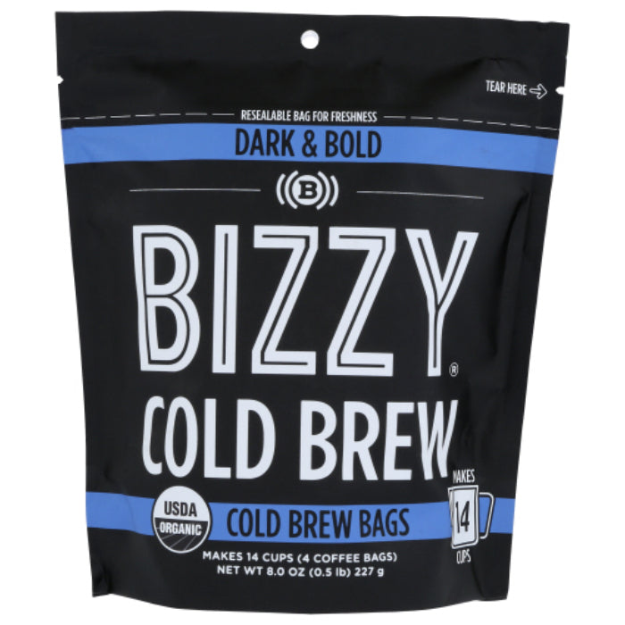 Bizzy Coffee – Organic Dark & Bold, 8 oz (Pack of 6)