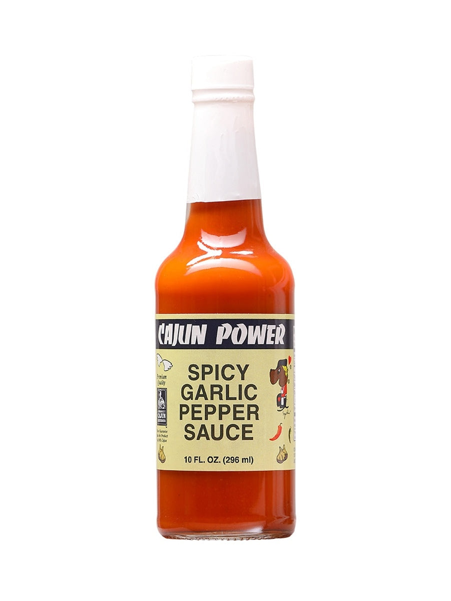 Hot Sauce Cajun Power Spicy Garlic Pepper 10 oz Louisiana Heat 6