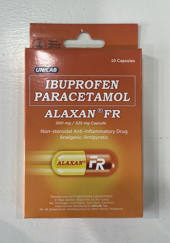 Unilab Alaxan Relief Ibuprofen 10 Capsules