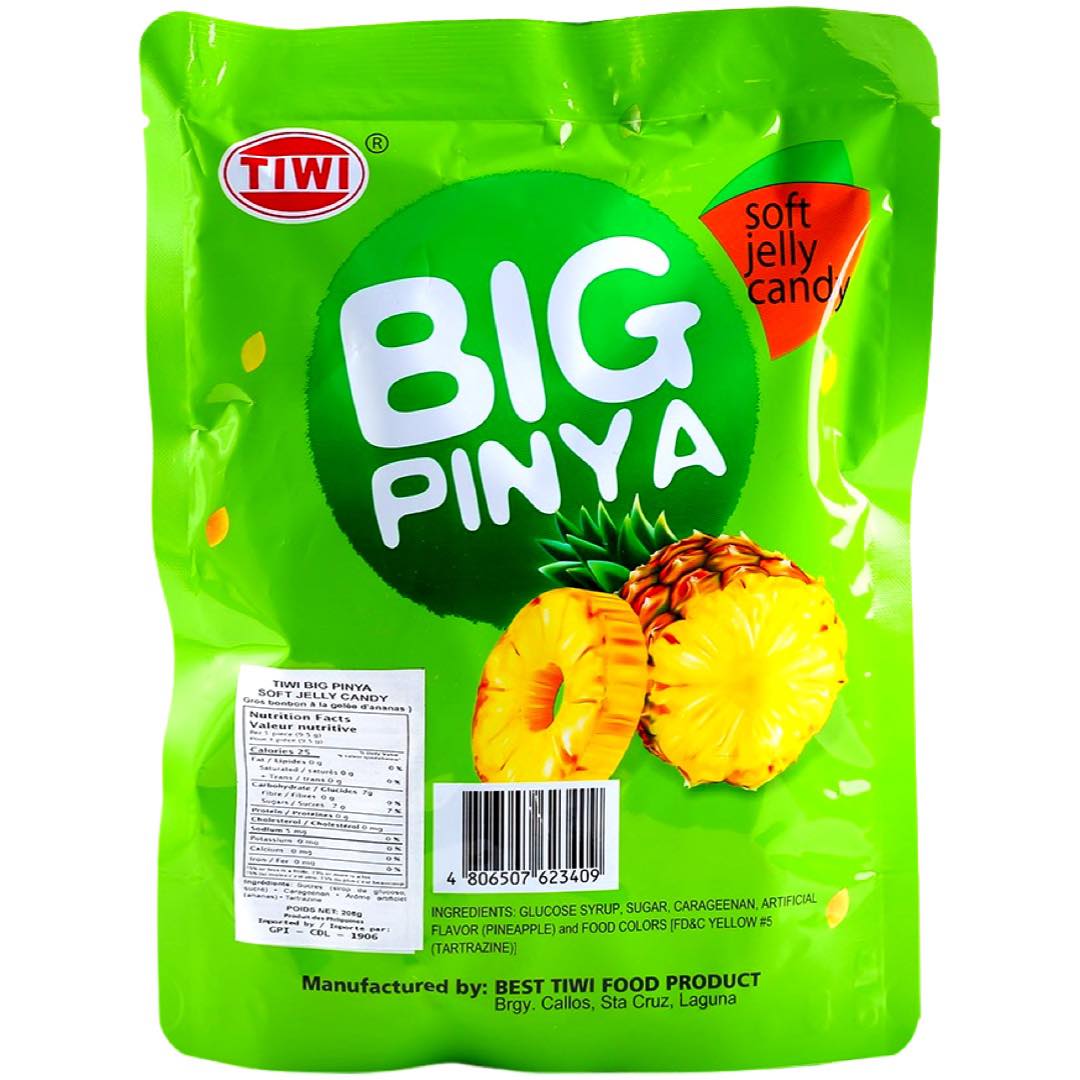 Tiwi – Soft Jelly Candy – Big Pinya – 20 PCS – 208 G