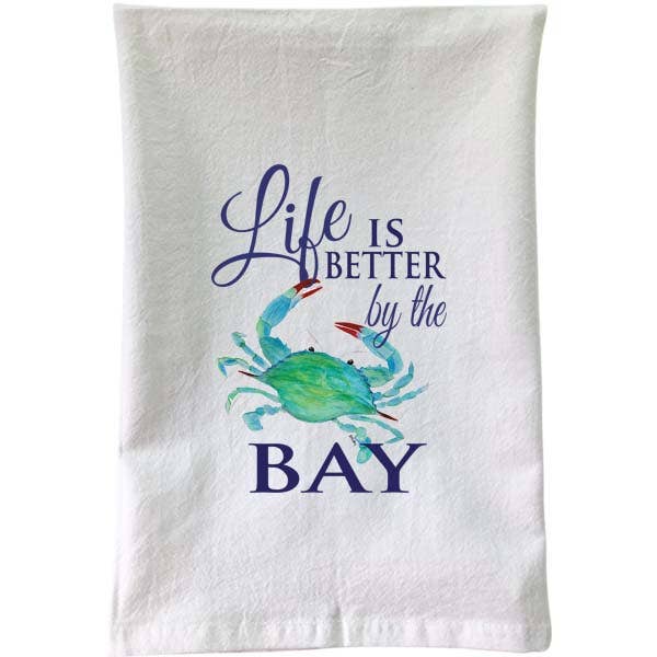 Clawdia Crab – Life is Better by the Bay Flour Sack Towel | B McVan De