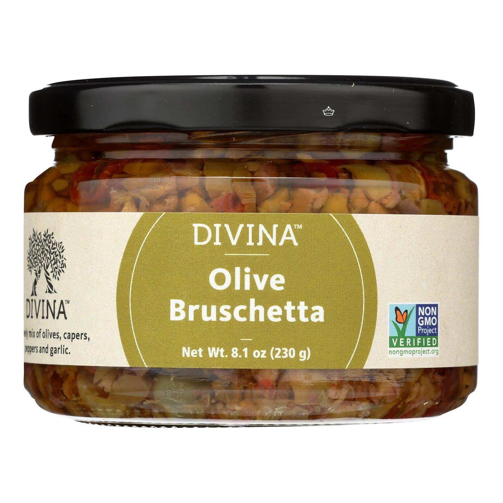 Divina – Olive Bruschetta, 8.1 Oz | Pack of 6