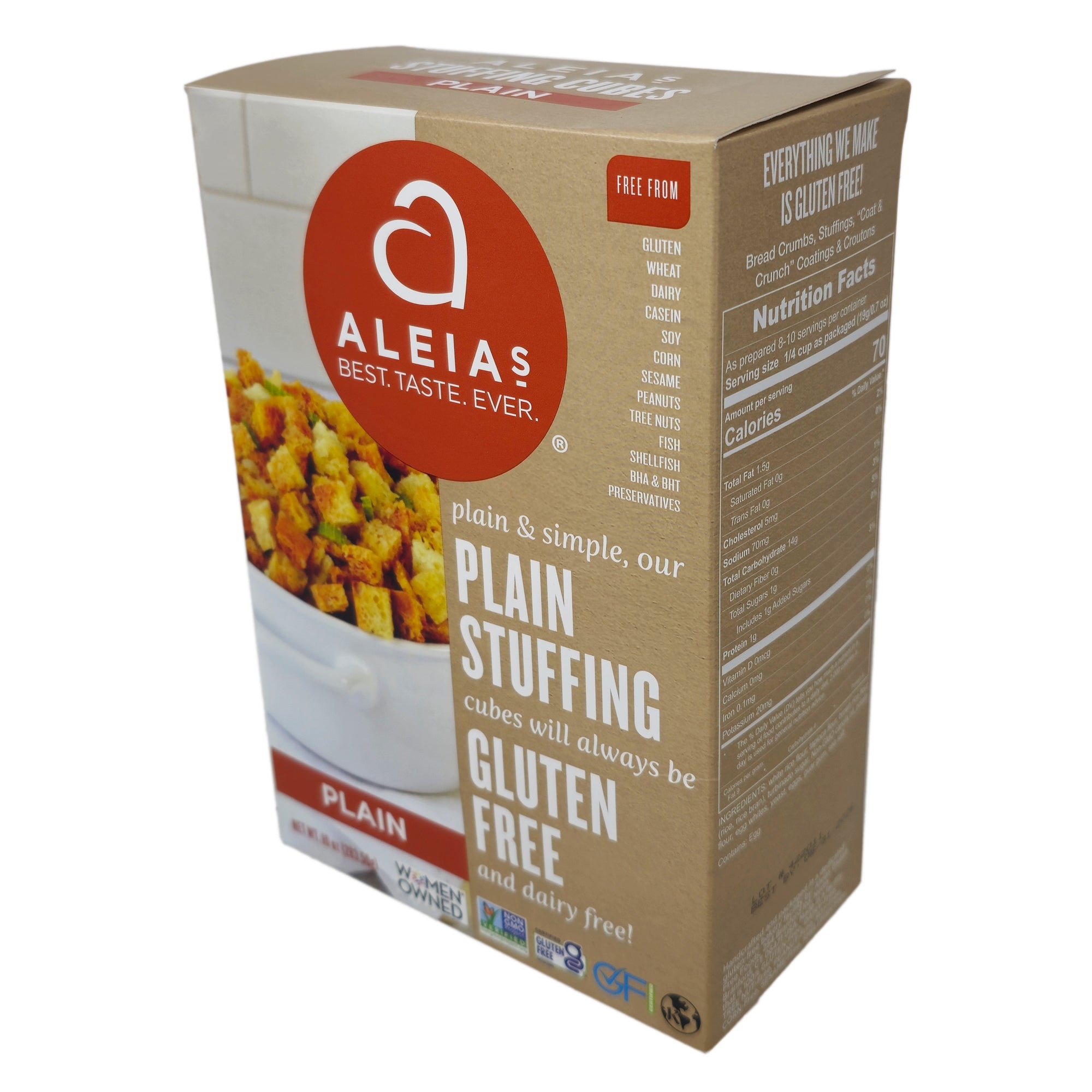 Aleia’s Gluten Free Plain Stuffing – 10oz.