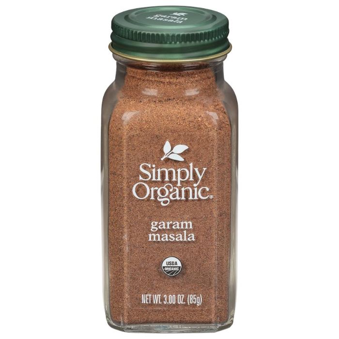 Simply Organic – Seasoning Garam Masala Bottle, 3 Oz – Pack of 6