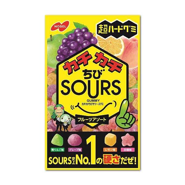 Nobel “Chibi Sours gummy”, Fruits Assort, 80g