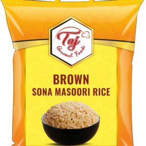 TAJ Brown Sona Masoori Rice, Medium Rice Grain, 10-Pounds