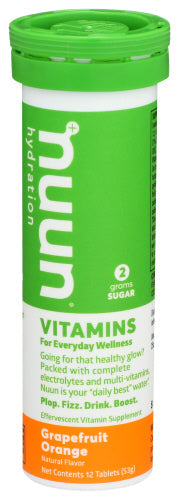 Nuun – Vitamins Grapefruit Orange Daily Hydration Supplement 12tb – 53