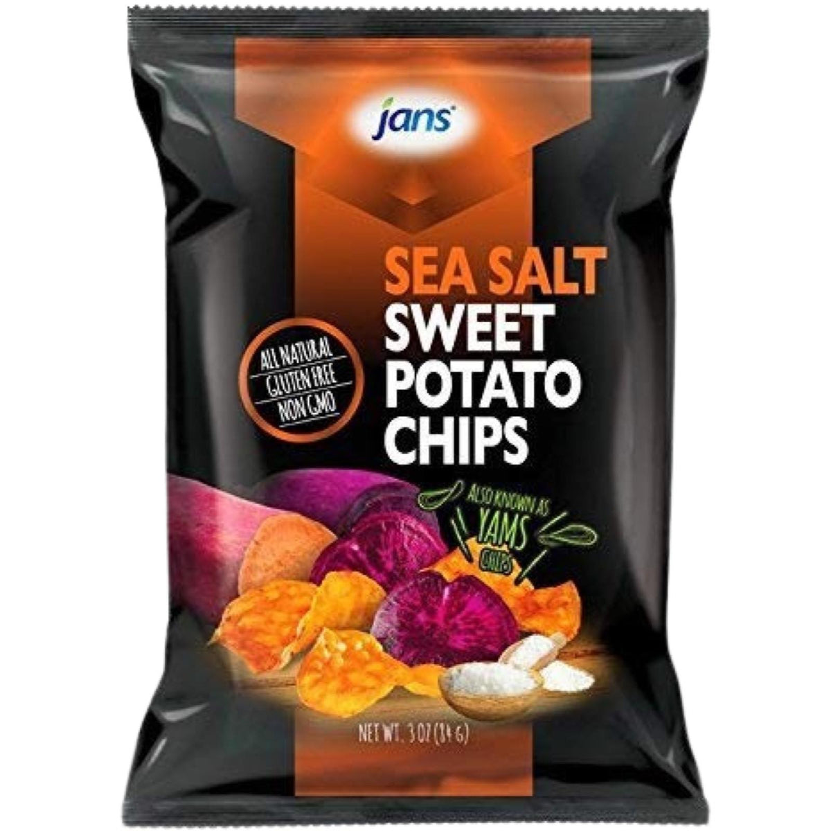Jans – Sea Salt Sweet Potato Chips – 3 OZ