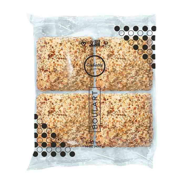 Boulart – Ciabatta Everything 4-Pack, 3.5 oz | Pack of 18