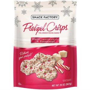 Snack Factory Pretzel Crisps White Chocolate and Peppermint, 20 oz.