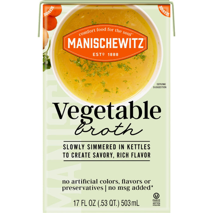 Manischewitz – Broth Vegetable Aseptic 17 Fo – Pack of 12