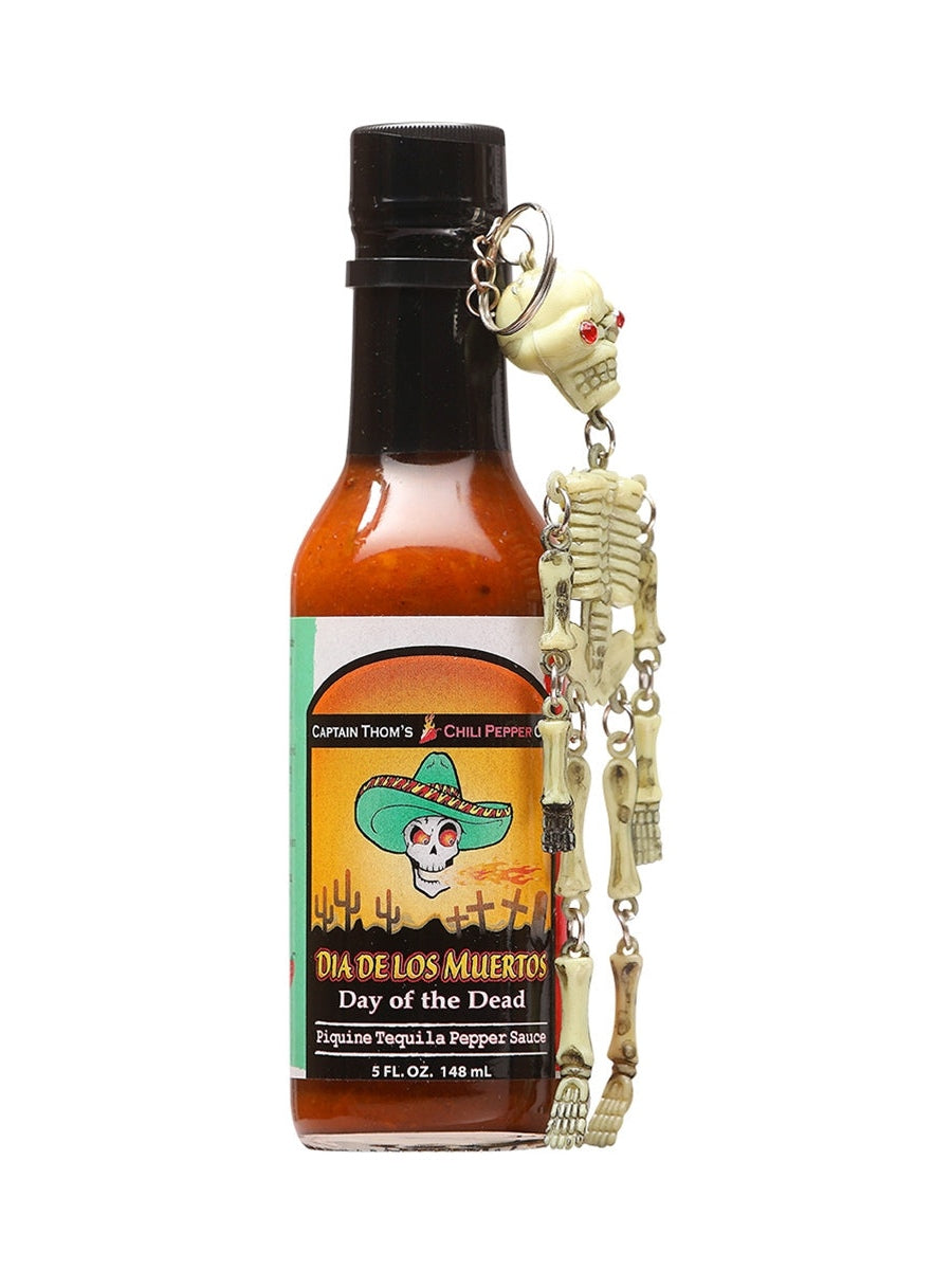 Hot Sauce Dia De Los Muertos Piquine Tequila Pepper Capt Thoms 5 oz He