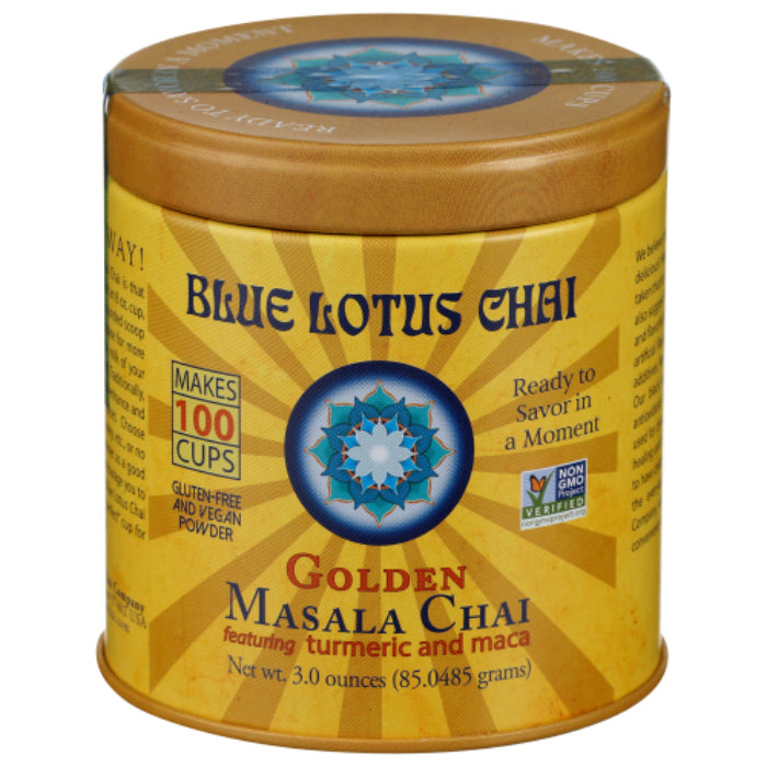 Blue Lotus Chai – Masala Golden Chai, 3 oz | Pack of 6