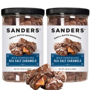 Sanders Sea Salt Caramels, Milk Chocolate, 36 oz (2 Pack)