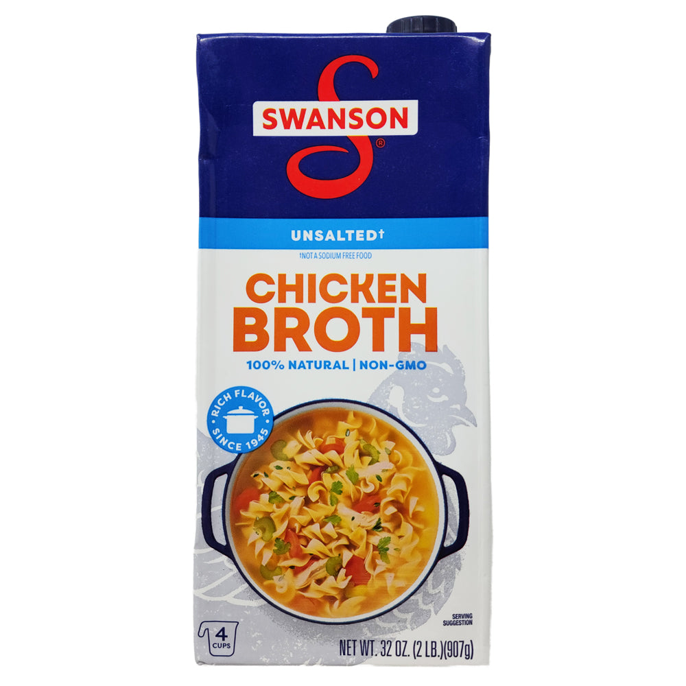 Swanson’s Unsalted Chicken Broth – 32oz
