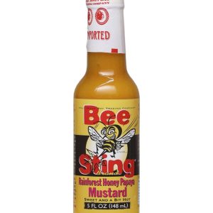 Hot Sauce Bee Sting Rainforest Honey Papaya Mustard Sweet and a bit ho