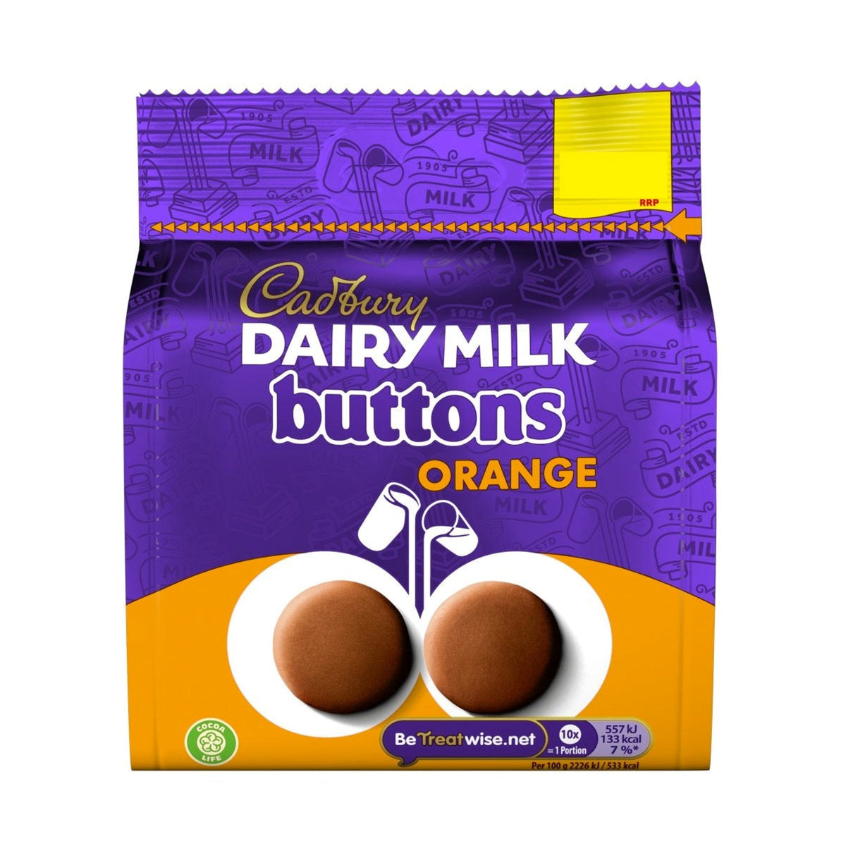 Cadbury Buttons Orange 85g UNITED KINGDOM (Case of 12)