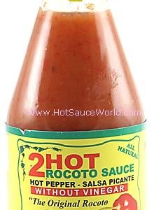 2 Hot Rocoto Hot Sauce All Natural No Vinegar, 7oz.
