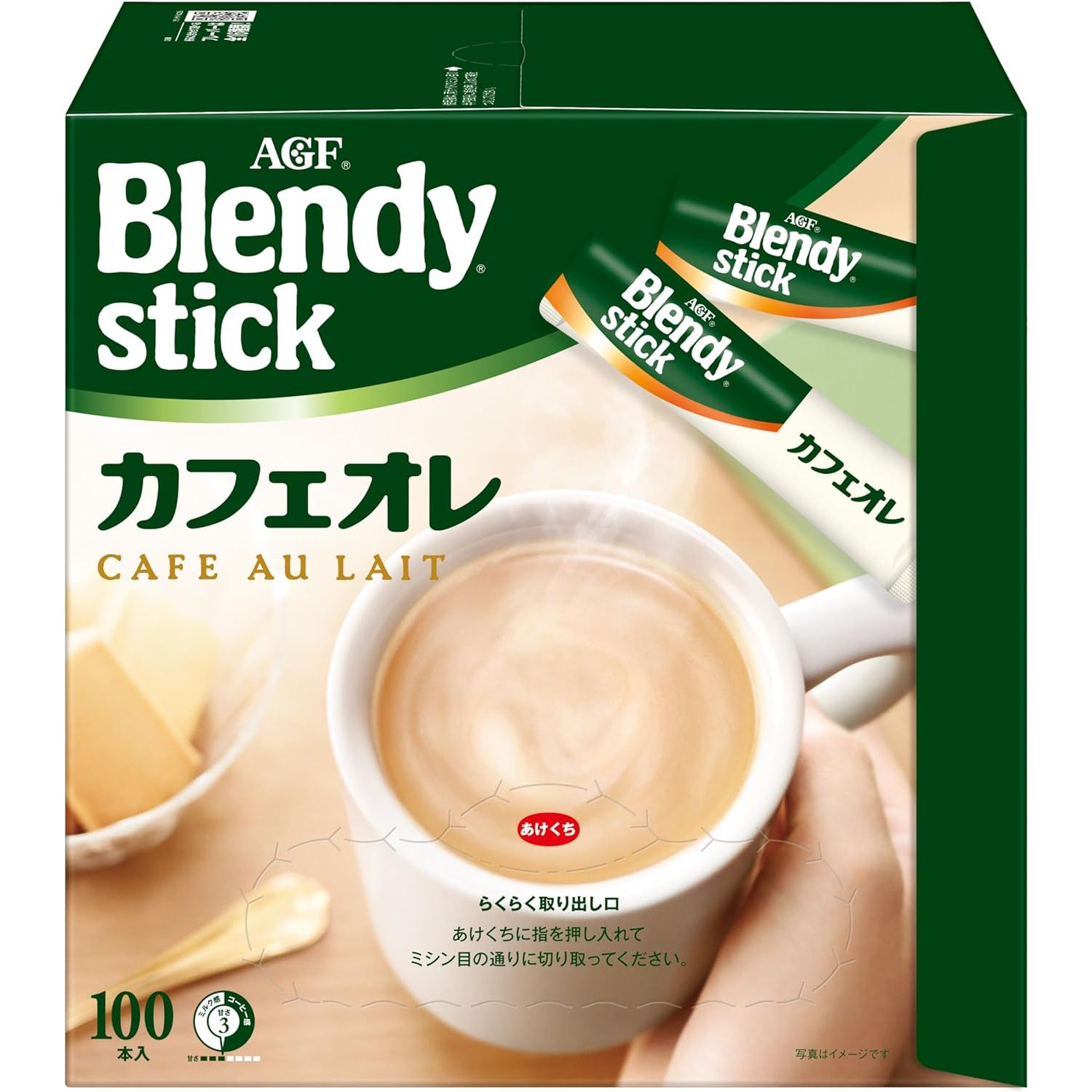 AGF Blendy Stick Cafe au Lait 100 Sticks Instant Stick Coffee Made in JAPAN – Tokyo Sakura Mall