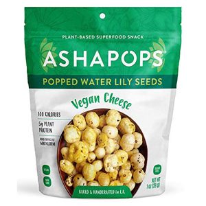 AshaPops – Popped Water Lily Seeds Vegan Cheese, 1oz
