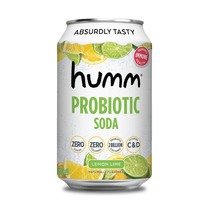 Humm – Soda Probiotic Lemon Lime 12 Fo – (Pack of 6)