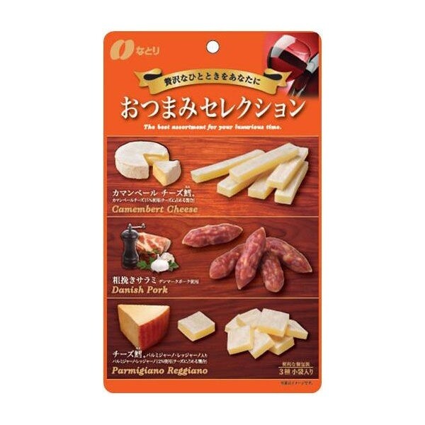 Natori, Selected Japanese nibblies, “Otsumami Selection”, salami, cheese & codfish 63g