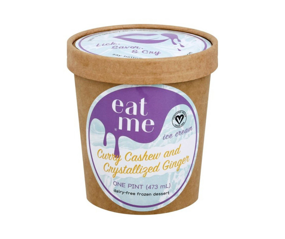 Curry Cashew & Crystallized Ginger Vegan Ice Cream Pints – 8 x 16oz