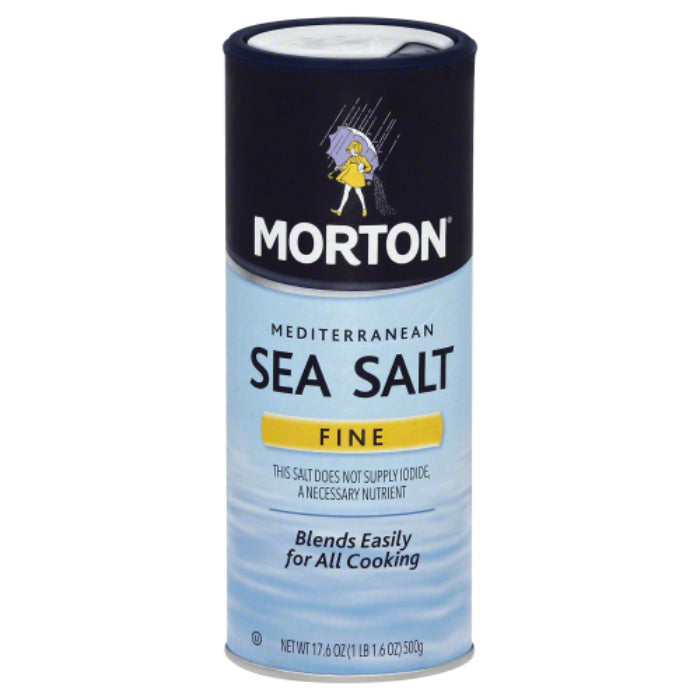 Morton’s – Sea Salt Fine, 17.5 Oz – Pack of 12
