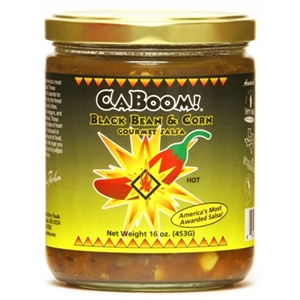 CaJohn’s Black Bean and Corn Hot Gourmet Salsa, 16oz.