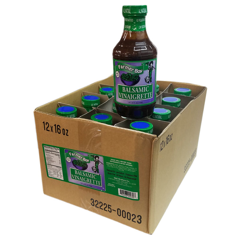 Case of 12 Farmer Boy Balsamic Vinaigrette – 16oz.
